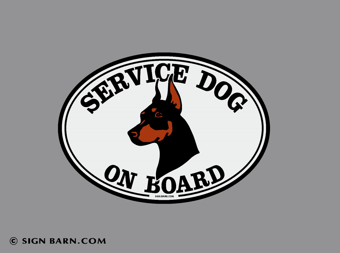 10in x 3in Service Dogs on Premises Magnet 