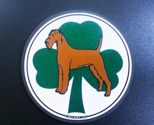 Slideshow Image - Irish Terrier in Shamrock magnet