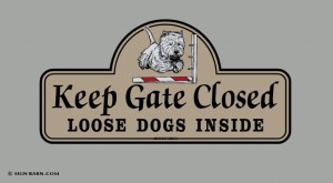 Slideshow Image - Westie Gate Sign
